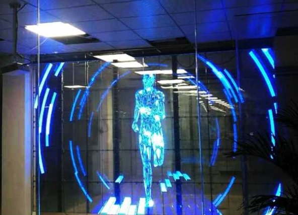Big Glass LED. Transparent LED screen.