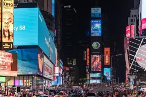 Outdoor LED screen display.