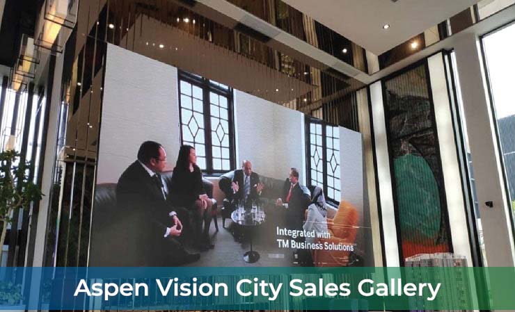 Indoor LED Display at Aspen Vision City Sales Gallery