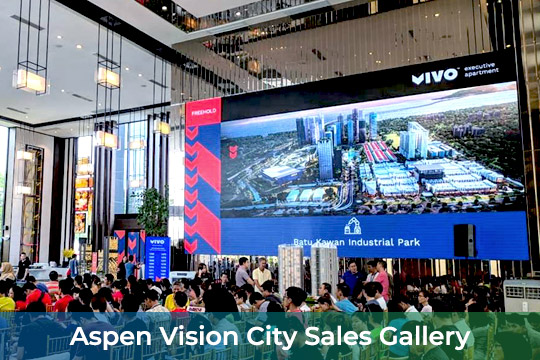 Indoor LED Screen Service at Aspen Vision City Sales Gallery, Penang