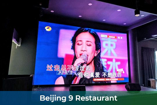 Indoor LED Screen at Beijing 9 Restaurant