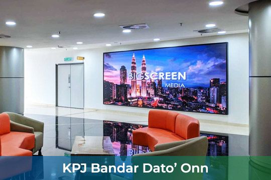 Indoor LED Screen at KPJ Bandar Dato Onn Specialist Hospital