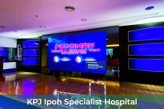 Indoor LED Screen at KPJ Ipoh Specialist Hospital