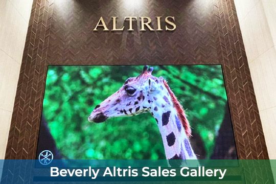 Indoor LED Screen at Beverly Altris Sales Gallery
