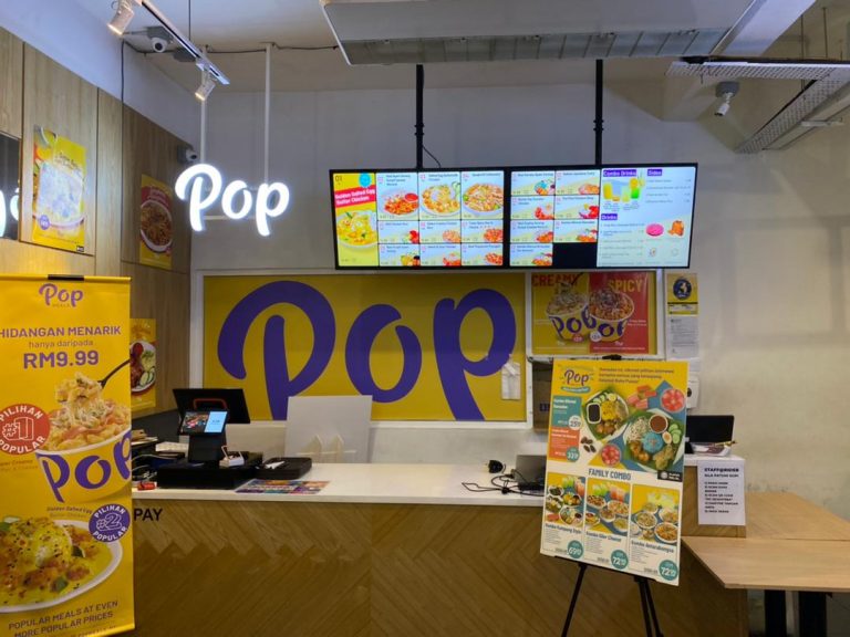 Digital Signage - Digital Menu Board - Pop Meals Bandar Sunway