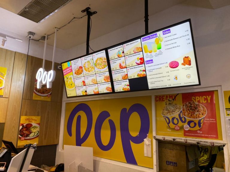 Digital Signage - Digital Menu Board - Pop Meals Bandar Sunway