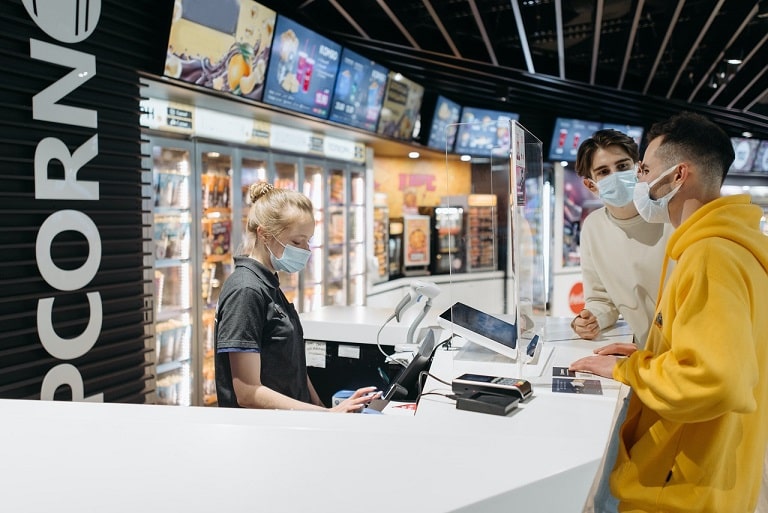 Digital Menu Display at counter.