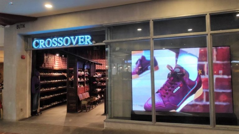 Retail LED Screen at Crossover Shoe Retail