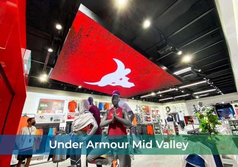 Retail LED Screen at Under Armour store, Mid Valley KL