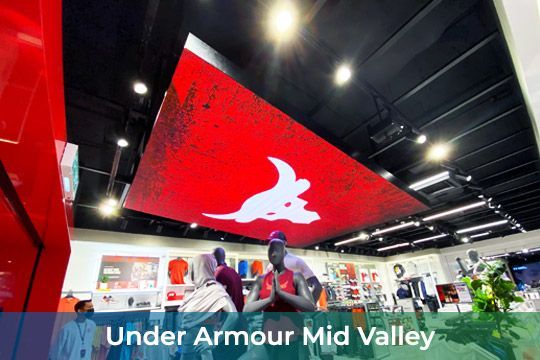Indoor LED Screen at Under Armour Mid Valley