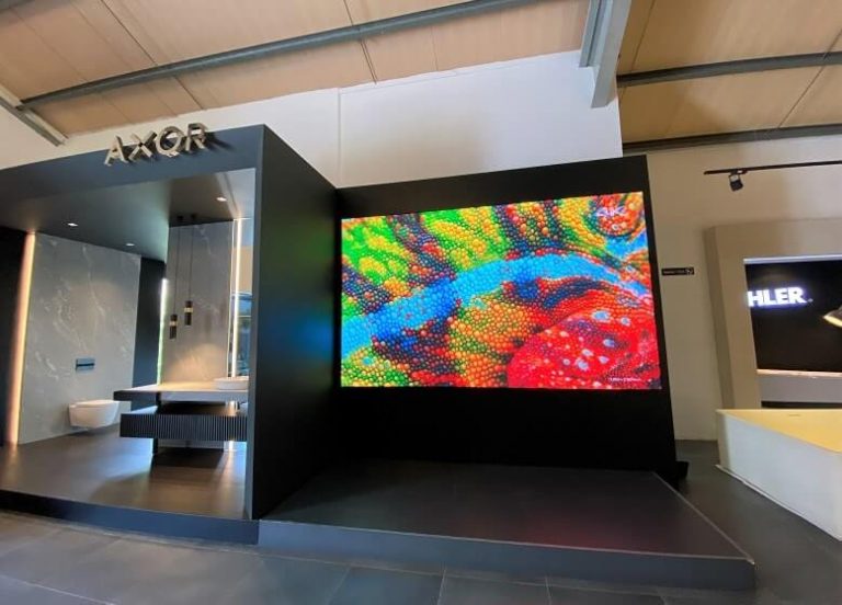 Bina Warehouse P2.5 LED Display at Kitchen & Bathroom Showroom