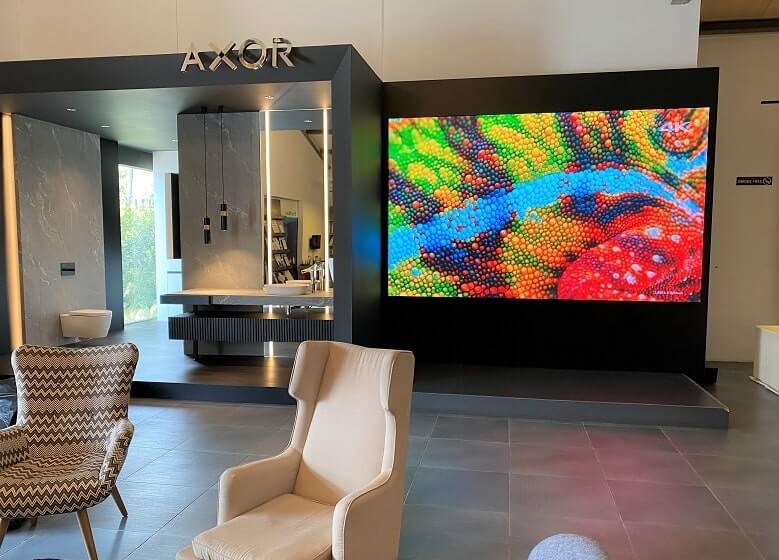 Bina Warehouse P2.5 LED Display at Kitchen & Bathroom Showroom