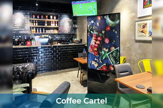 Digital Kiosk/ Standee at Coffee Cartel