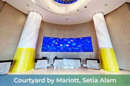 Indoor LED Screen at Courtyard by Marriot Setia Alam
