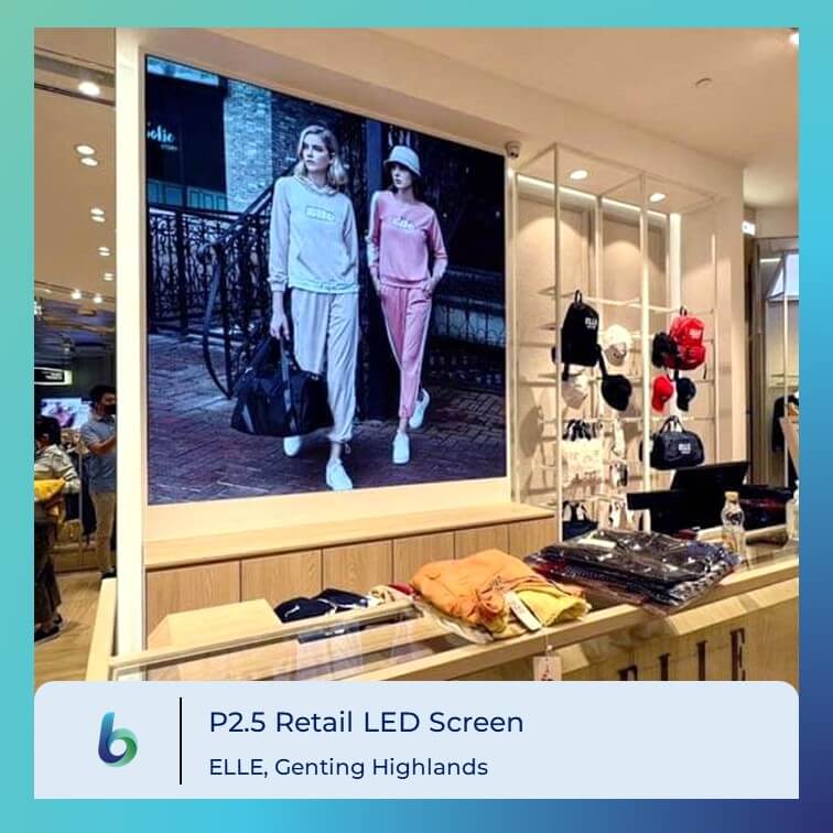 Retail LED Display at ELLE store