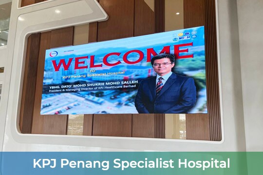 Indoor LED Screen at KPJ Penang Specialist Hospital