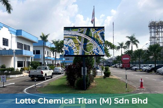 Outdoor LED Screen at Lotte Chemical Titan M Sdn Bhd