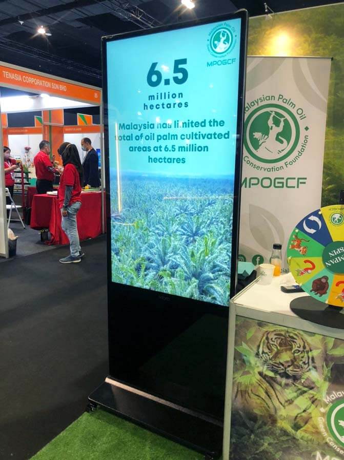 MPOGCF's Digital Standee at Malaysia International Agricommodity Expo & Summit