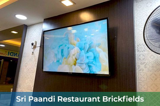 Smart Digital Signage at Sri Paandi Restaurant Brickfields