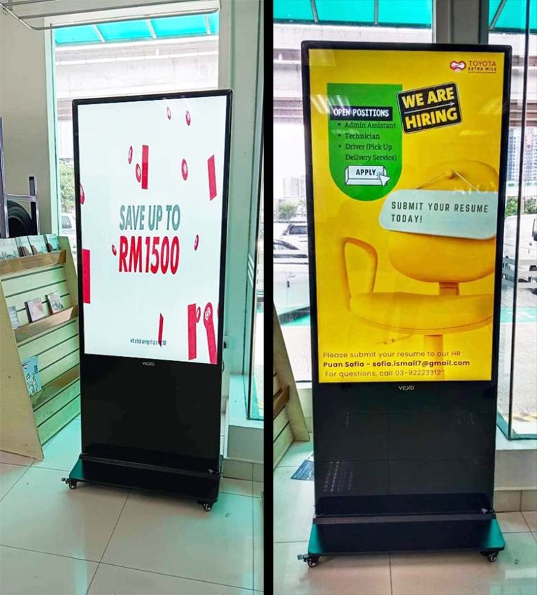 Digital Standee at Toyota Sungai Besi (MTR Automobile)