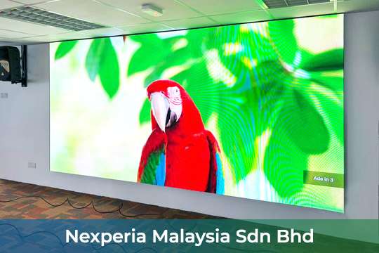 Indoor LED Screen at Nexperia Malaysia Sdn Bhd