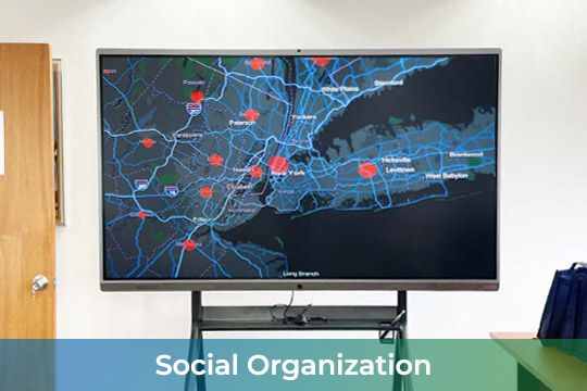 Smart Interactive Panel at Social Organization Ofiice