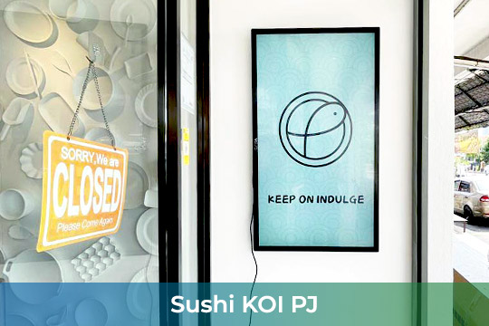 Smart Digital Signage at Sushi KOI PJ