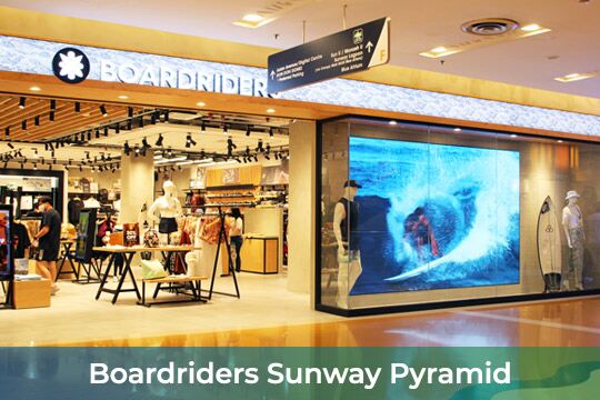 Boardriders Sunway Pyramid | P2.5 Indoor LED | Retail LED Screen