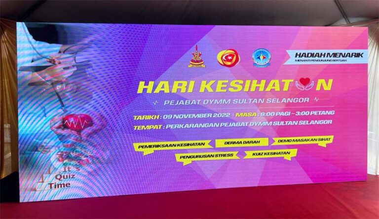 LED Screen Rental For A health-themed event at Istana Alam Shah