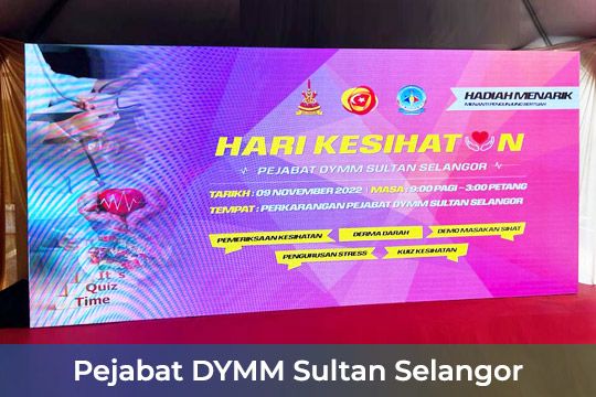 Indoor LED Screen Rental at Pejabat DYMM Sultan Selangor