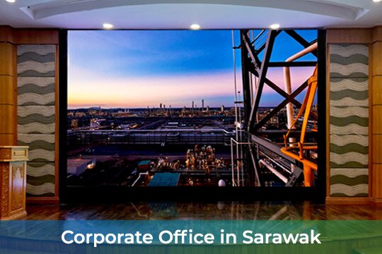 Indoor LED Screen at Corporate Office in Sarawak