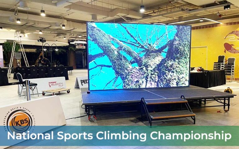 LED screen rental for Sports Climbing Championship