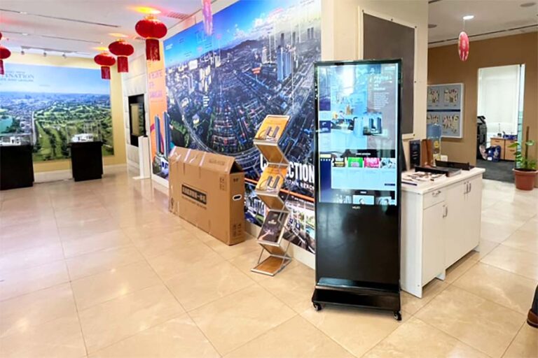 Touch Screen Digital Kiosk at Glomac Berhad Sales Gallery