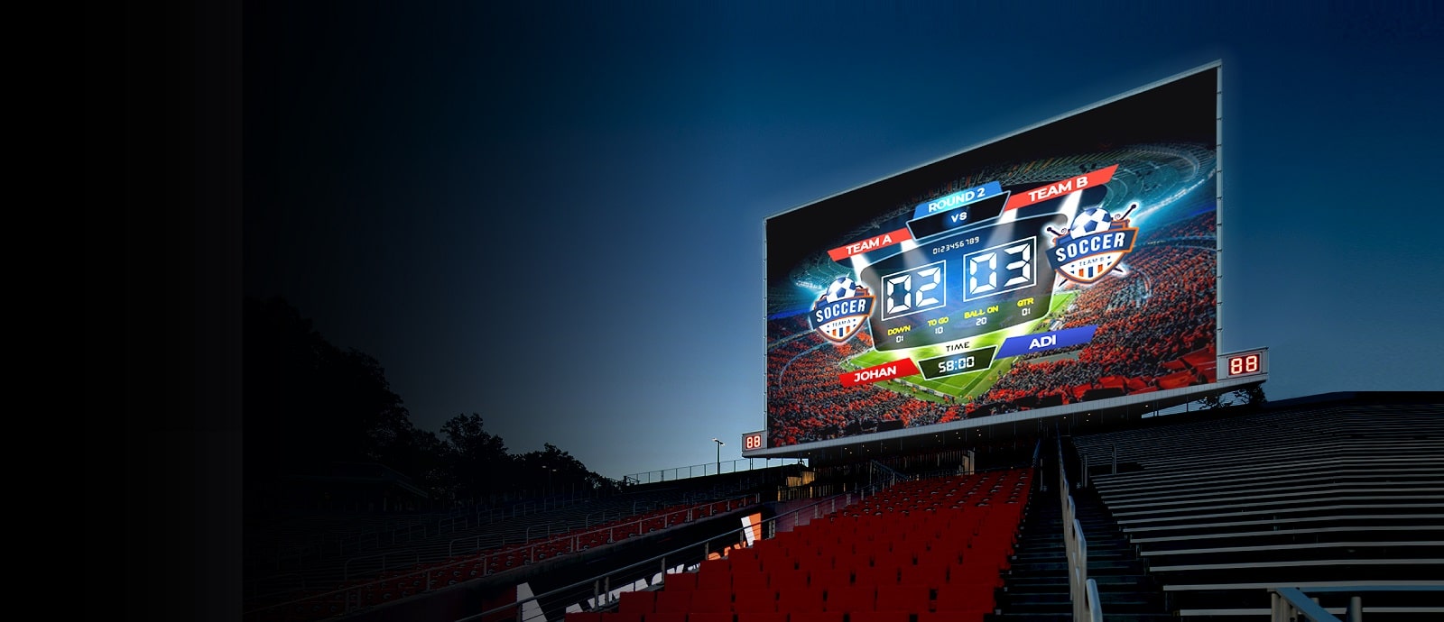 Outdoor LED Scoreboard For Stadium