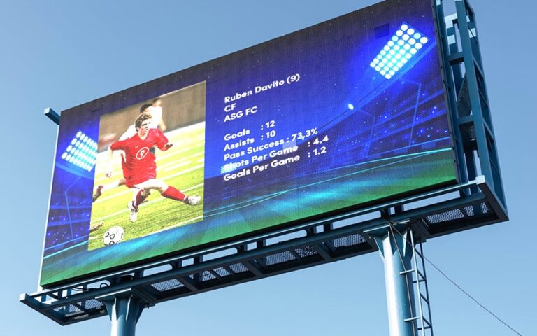 Player Profile on LED Screen For Stadium