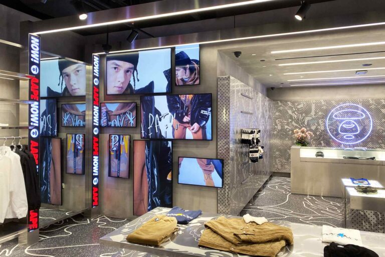 Indoor LED Screen at AAPE By Bathing Ape