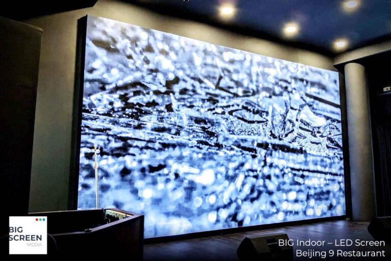 Indoor LED Screen at Beijing 9 Restaurant
