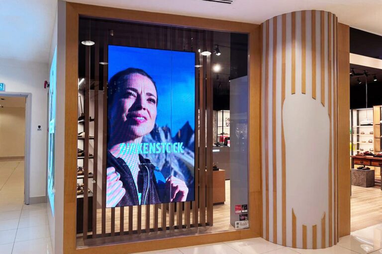 Indoor LED Screen at Birkenstock Gurney Plaza