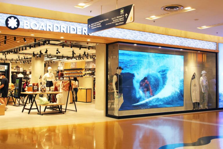 Indoor LED Screen at Boardriders Sunway Pyramid
