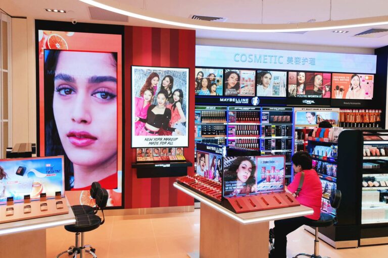 Retail Indoor LED Screen at Guardian Singapore Jewel Changi Airport