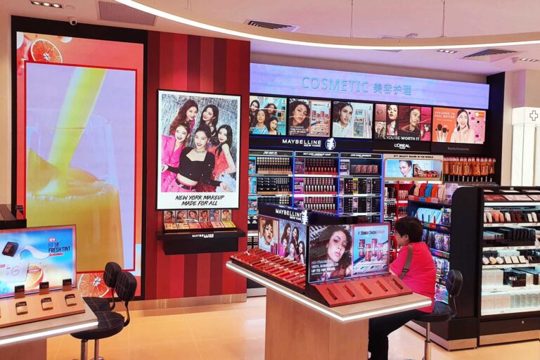 Retail Indoor LED Screen at Guardian Singapore Jewel Changi Airport