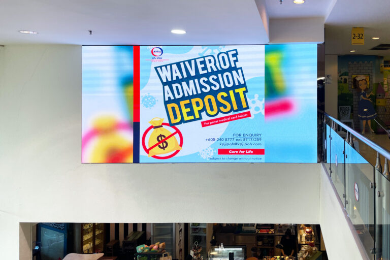 Indoor LED Screen at KPJ Ipoh Specialist Hospital