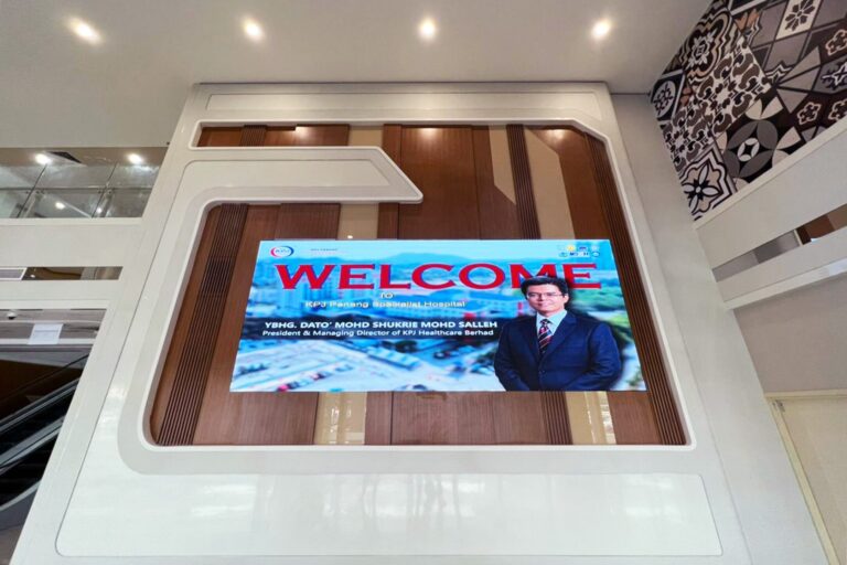 Indoor LED Screen at KPJ Penang Specialist Hospital