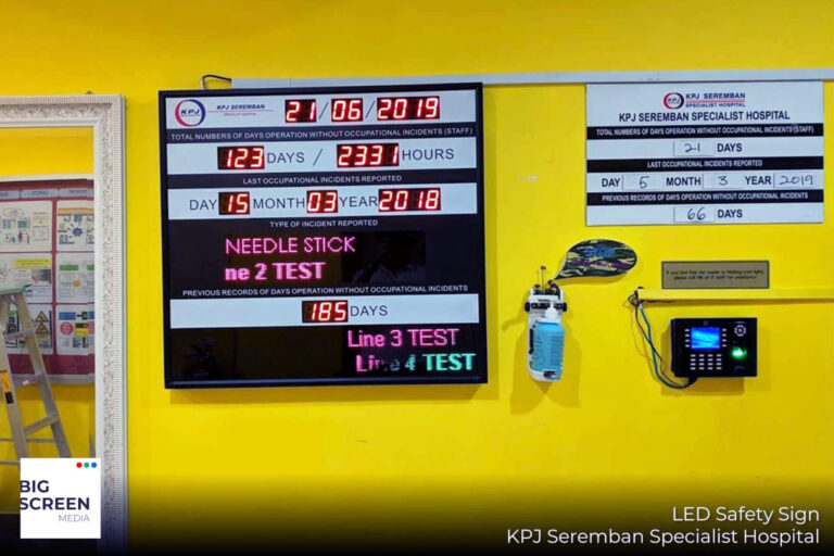 Indoor LED Screen at KPJ Seremban Specialist Hospital