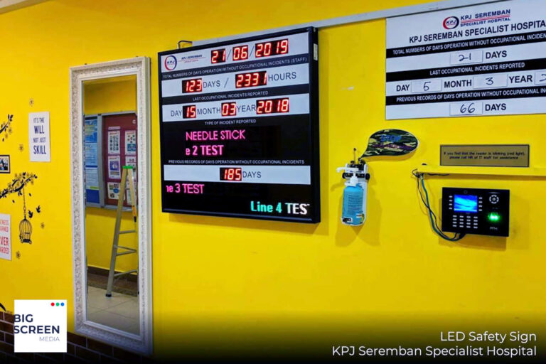 Indoor LED Screen at KPJ Seremban Specialist Hospital