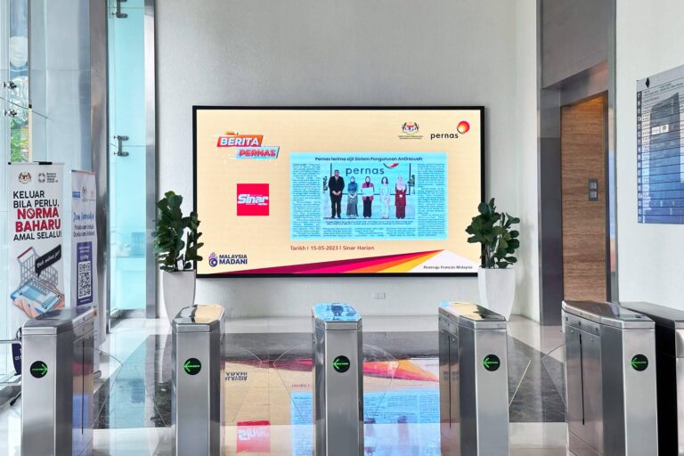 Indoor LED Screen at PERNAS Perbadanan Nasional Berhad