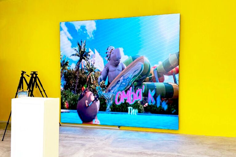 LED Screen at SplashMania Waterpark Merchandise Store