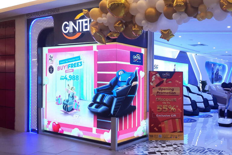 L-shaped Indoor LED Screen at GINTELL MidValley Kuala Lumpur