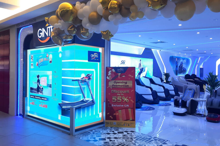 L-shaped Indoor LED Screen at GINTELL MidValley Kuala Lumpur