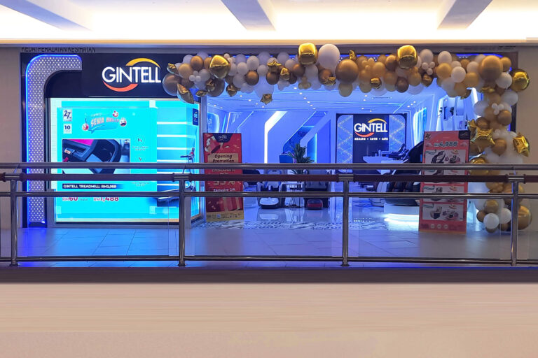 L-shaped Indoor LED Screen at GINTELL MidValley Kuala Lumpur